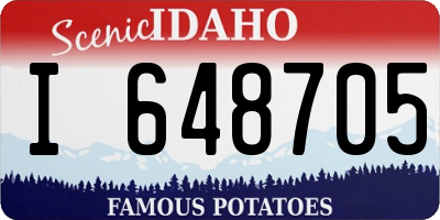 ID license plate I648705