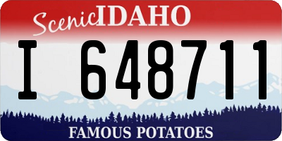 ID license plate I648711