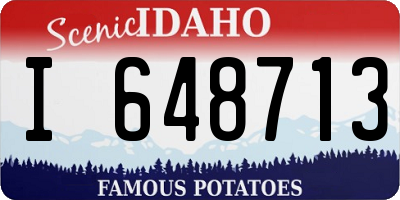 ID license plate I648713
