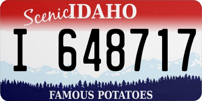 ID license plate I648717