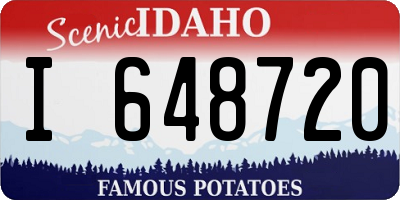 ID license plate I648720