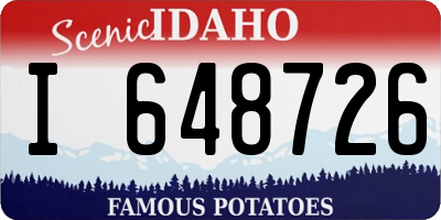 ID license plate I648726