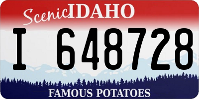 ID license plate I648728