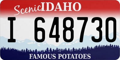 ID license plate I648730