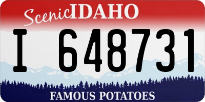 ID license plate I648731