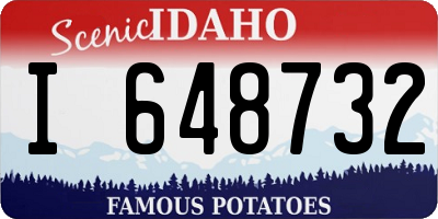ID license plate I648732