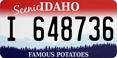 ID license plate I648736