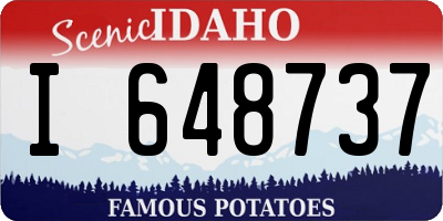 ID license plate I648737