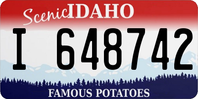 ID license plate I648742