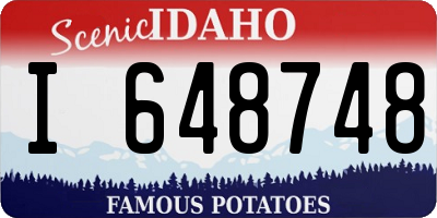ID license plate I648748
