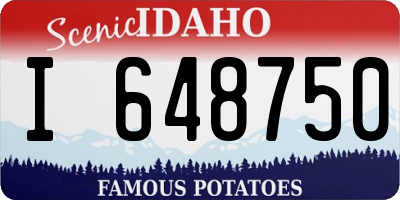 ID license plate I648750