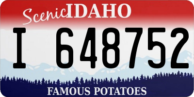 ID license plate I648752