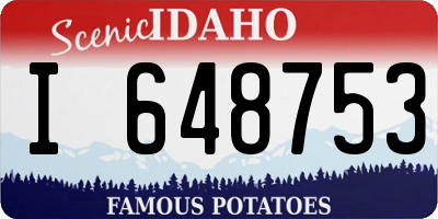 ID license plate I648753
