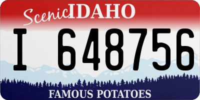 ID license plate I648756