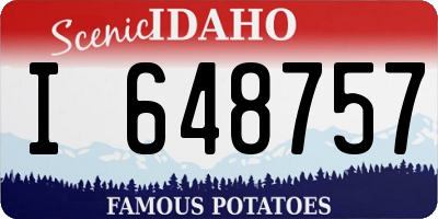 ID license plate I648757