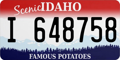 ID license plate I648758