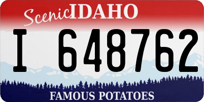 ID license plate I648762
