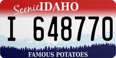 ID license plate I648770