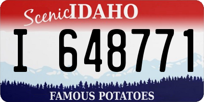 ID license plate I648771