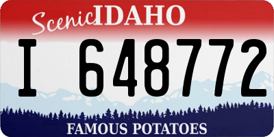 ID license plate I648772