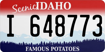 ID license plate I648773