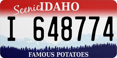 ID license plate I648774