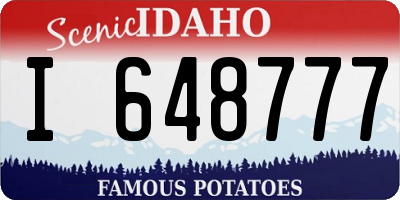 ID license plate I648777
