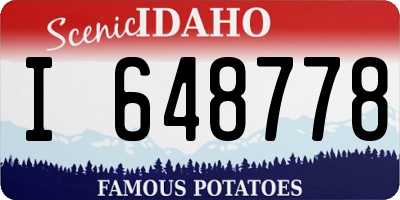 ID license plate I648778