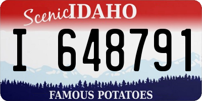 ID license plate I648791