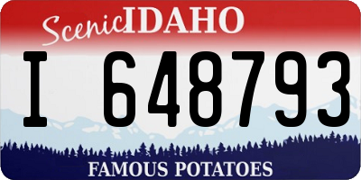 ID license plate I648793