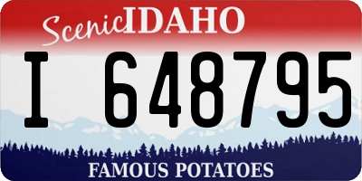 ID license plate I648795
