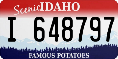ID license plate I648797