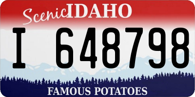 ID license plate I648798