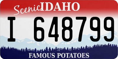 ID license plate I648799