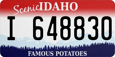 ID license plate I648830