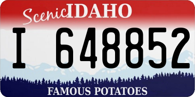 ID license plate I648852