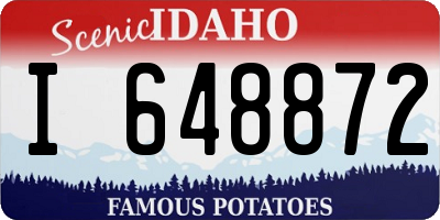 ID license plate I648872