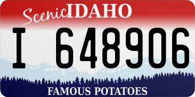 ID license plate I648906