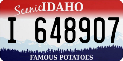 ID license plate I648907