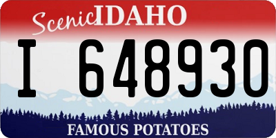 ID license plate I648930