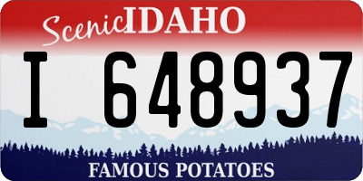 ID license plate I648937