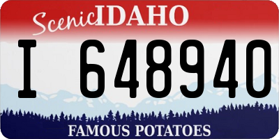 ID license plate I648940