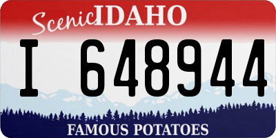 ID license plate I648944