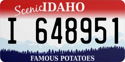 ID license plate I648951