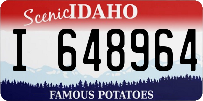 ID license plate I648964