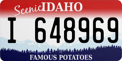 ID license plate I648969