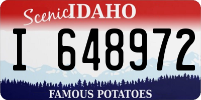 ID license plate I648972