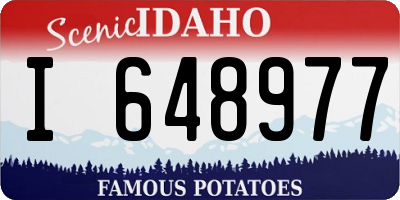ID license plate I648977