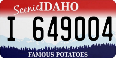 ID license plate I649004