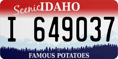 ID license plate I649037